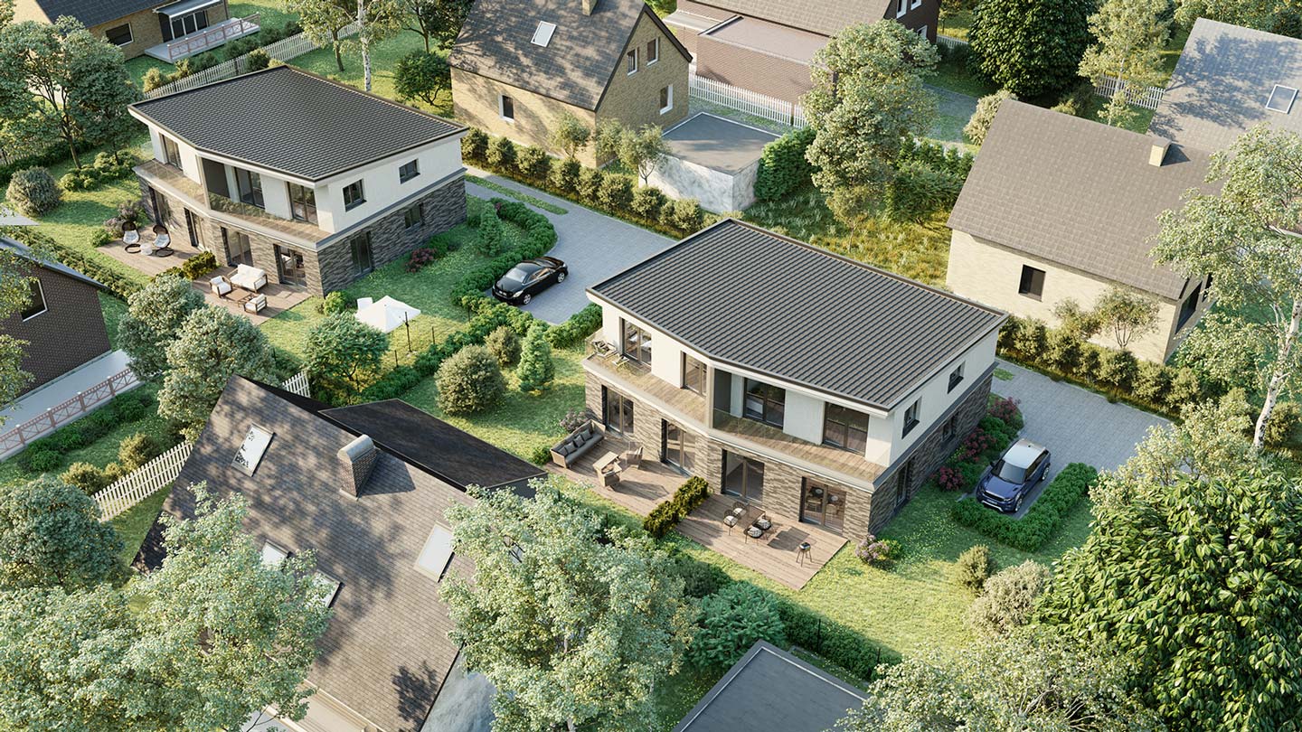 2 Doppelhäuser im Randgebiet von Hamburg-0